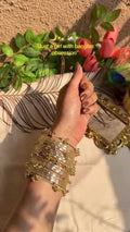 Desi-Slay Goldenl  Ghungroo Bangle Set