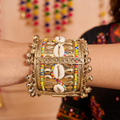 Desi Drama Cowrie & Ghungroo Broad Cuff