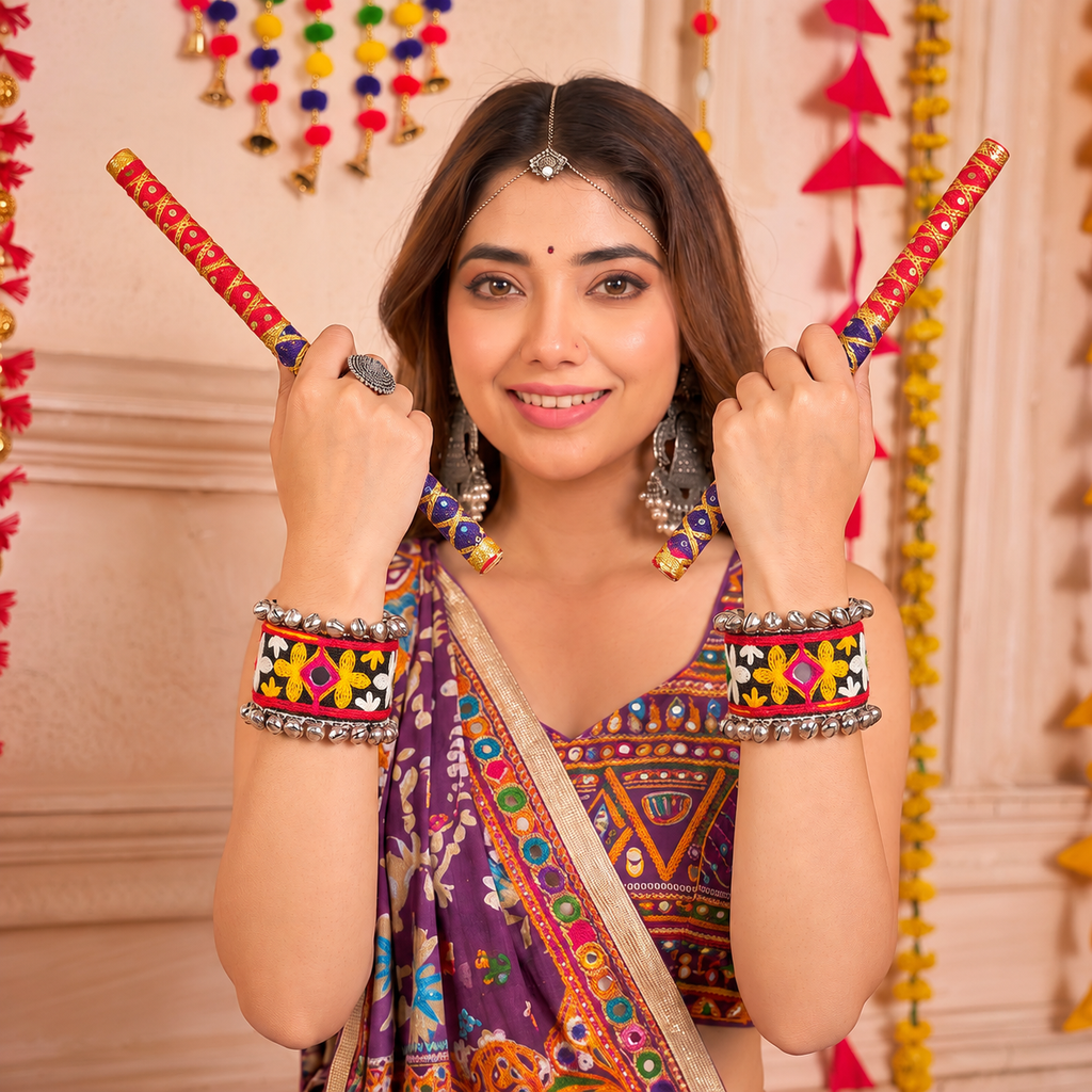 Rangila-Kutch Mirror-Work Fabric Handcuff